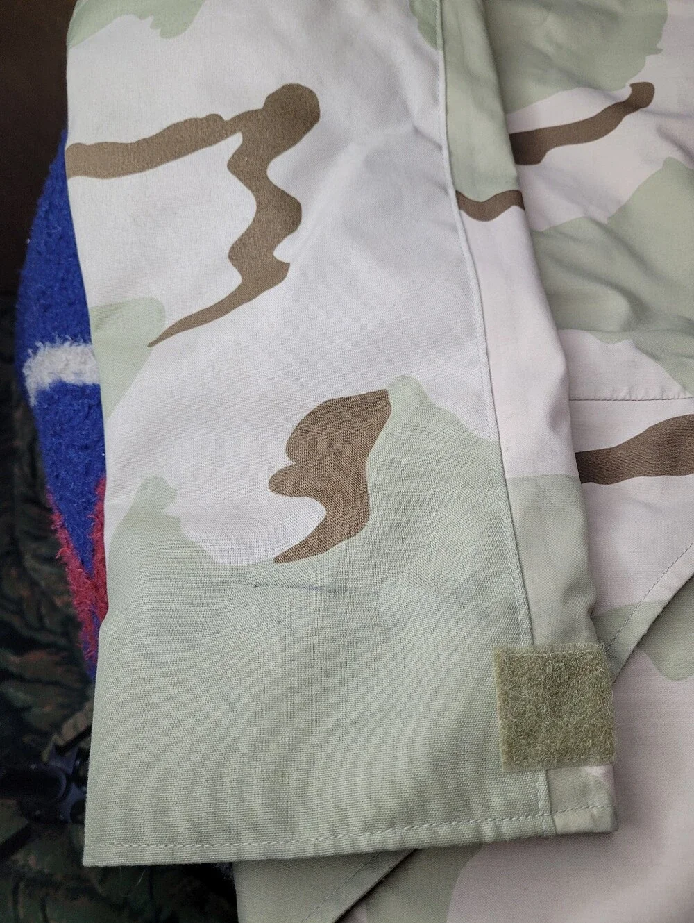 USGI Desert Camo Cold Weather Hooded Parka Mens XL Military Nylon Full Zip
